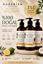 3-Pack Deal 100% Natural Castile Liquid Soap - Bergamot & Lemon Scented