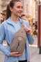 Women's Crinkle Body Bag Cross Strap Mink Shoulder and Waist Bag - 2