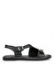 , Women's Genuine Leather Sandals 1611020Z5407 Black - 3