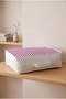 53X44X20Cm under Bed and Closet Organizer - Storage Pink Striped Duvet and Pillow Organizer