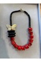 Olivia Red Butterfly Necklace - 2