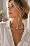 Minimalist Natural White Sea Shell Thin Row Necklace Handmade Elegant Jewelry Design - 5