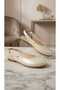 Girls' Cream Color Shoes with Back Clasp, Stylish and Elegant Children's Ballet Flats - 2