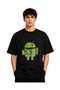Tricou Unisex Bumbac Premium Casual " Android eats Apple " - 6