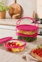 Colorful 3-Tier Portable Multi-Purpose Food Container for Nutrition and Storage - Picnic Set 5.6Lt. - 6