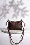 Maisa Faux Leather Knot Detailed Adjustable Strap Crossbody Women's Shoulder Bag Brown