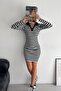 Collared Striped Long Sleeve Dress - 4