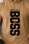 Men's Lift Like Printed Beige Oversize Crew Neck Cotton Hooded Sleeveless Sports Tank Top/Tshirt - 3