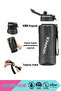 1500ml New Collection Mega Size Silicone Straw with Measurement Scale Transparent Body with Hand Strap Tritan Sports Water Bottle Bpa Free No Odor - 4