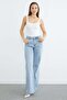 Stone Bow Detailed Palazzo Jeans - 4