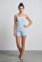 Star Patterned Suspender Shorts Pajama Set