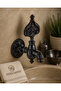 2 Pieces Patterned Ottoman Kurna Faucet Black Brass Heavy Model Bathhouse Faucet with Concealed Polisher - 2