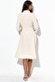 Bdart Textured Midi Dress with Shirt Collar and Char Bow - 2