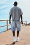 Men's Comfortable Fit Basic Anthracite Short Sleeve T-Shirt - 6