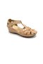 22793083 Women's Sandals with Padded Heel and Open Sides in Leather - 3
