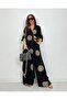 Glow Embroidered Kimono Set Long Maxi Length Shirt and Pants Set