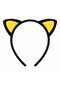 Plush Cat Ear Crown Yellow Black – Children's Party &amp; Costume Crown (5671) - 2