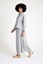 Buttoned Skirt Suit Gray - 5