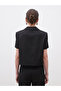 Two Mt Shop Quality Soulife Black Crepe Plain Loose & Baggy Women's Jacket - 4