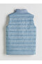 Trendlucky Stand Collar Boys' Puffer Vest with Difference in Color - 3