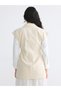 Alita City Women's Classic Vest with Linen Blend and Belted Waist - 4