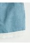 Trendlucky Girls' Jean Shorts with Lace Detail and Difference in Color - 5