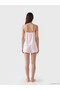 Lcw Dream Pink Rope Strap Satin Women's Shorts Pajama Set - 4