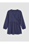 Two Mt Shop Quality Lcw Modest Navy Blue Dobby Plain Women's Kimono - 5