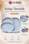 Silicone Vacuum Divided Food Plate, Baby Food Plate, Vacuum Baby Kids Food Plate, 3 Compartment Food Plate - 6