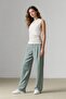 Jogger Pants Linen Look High Waist Straight Leg with Pockets (25 Sp) - 2