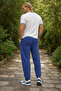 Plus Size Basic Sweatpants Full Lycra 11516 Indigo - 3