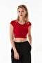 Basic Crew Neck Crop T-Shirt - 3