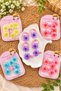 Girl's Sakura Flower Hair Clip and Rubber Band Set 6 Pieces Colorful Hair Accessory