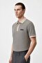 Men's Polo T-Shirt with Contrast Collar and Sleeve Detail - 2