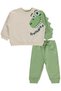 Dinosaur Printed 6-18 Months Set - Beige - 4