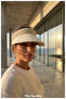 New, Plain, Linen, Women's Visor Hat with Belt Buckle, (Size, 57-58 cm) - 5