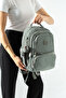 حقيبة ظهر خفيفة الوزن للغاية متعددة الجيوب متوسطة الحجم باللون الرمادي: (571-4H) - 3