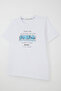 Boys' T-Shirt with Motivational Theme & Back Text Print Detail, Ages 9-16, White - 4