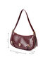 Burgundy Women's Shoulder Bag Us26607 - 3