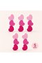 5Pcs Two Hole Heart Handle -6.4-9.6-12.8 cm Baby Child Teen Room Handles Cabinet Drawer Handle