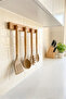 5-Piece Silicone Heat-Resistant Spoon Set with Spoon Holder, Pasta Serving Spoon Set, Brown - 2