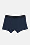 Men's Navy Blue Plain Basic Single Boxer B009505