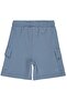 Basic Buttoned Front Shorts for 2-5 Years - Blue - 2