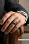 Special Design Masculine Adjustable Men's Ring with Eagle Figure - 2