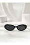 Yuna Unisex Women's Men's Uv400 Protected Black Oval Round Bone Matte New Season Sunglasses - 3