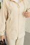 Kangaroo Pocket Imported Double Fabric Hooded Women's Hijab Double Tracksuit Set - 7