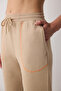Beige High Waist Dkiş Detailed Patrizia Sweatpants - Saude Collection - 4