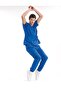 High Quality Lycra Cobalt Blue Jogger Scrubs - Luxury Uniform Suit - 5
