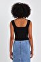 Square Collar Crop Athlete Jacket (A90779-S) - 4