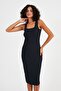 Square Collar Pencil Dress with Strap (B23-00205) - 3